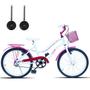 Imagem de Bicicleta Infantil Aro 20 Retro Com Cestinha e Rodinhas