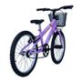 Imagem de Bicicleta Infantil  Aro 20 V-Brake Com Cesta Mormaii Lilás