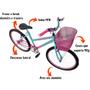 Imagem de Bicicleta Infantil Aro 24 Mtb Cesta Feminina Tifany / Rosa