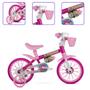 Imagem de Bicicleta Infantil Bike 3 a 5 Anos  Com Roda Treinamento Flower Aro 12 Nathor 