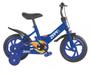 Imagem de Bicicleta Infantil com Rodinha Banco Regulagem Aro 12 Azul 