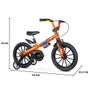 Imagem de Bicicleta Infantil Com Rodinhas Aro 16 Menino Extreme Laranja Nathor