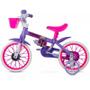 Imagem de Bicicleta Infantil com Rodinhas de Treinamento Violet Aro 12 Nathor