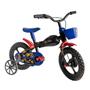 Imagem de Bicicleta infantil criança aro 12 Moto Bike Preto e azul