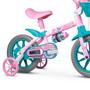 Imagem de Bicicleta Infantil Fem. - CHARM - Aro 12 - NATHOR + 3 Anos - Rosa/Azul C/Rodinhas de Segurança e Garrafinha de Água