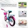 Imagem de Bicicleta infantil Feminina Aro 16 Love Tiffany Cesto e Rodinhas 