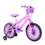 Imagem de Bicicleta Infantil Feminina Aro 16 Nylon + Kit Passeio +  Cestinha