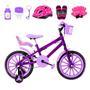 Imagem de Bicicleta Infantil Feminina Aro 16 Nylon + Kit Premium