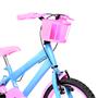 Imagem de Bicicleta Infantil Feminina Aro 16 Roda Alumínio Colorido + Kit Proteção