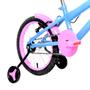 Imagem de Bicicleta Infantil Feminina Aro 16 Roda Alumínio Colorido + Kit Proteção