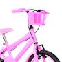 Imagem de Bicicleta Infantil Feminina Aro 16 Roda Alumínio Colorido + Kit Proteção