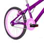 Imagem de Bicicleta Infantil Feminina Aro 20 Alumínio Colorido + Kit Proteção + Cestinha + Roda Lateral