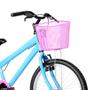 Imagem de Bicicleta Infantil Feminina Aro 20 Alumínio Natural + Kit Passeio