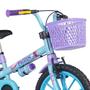 Imagem de Bicicleta Infantil Frozen + 3 Anos Aro 16 Nathor Cor Azul-celeste/rosa