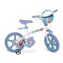 Imagem de Bicicleta Infantil Frozen Disney Aro 14 Cestinha - Bandeirante