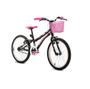 Imagem de Bicicleta infantil houston nina ARO-20 preta fosca c/cesta (NN202Q)
