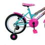 Imagem de Bicicleta Infantil Menina Aro 16 Com Rodinhas Cestinha Super Resistente