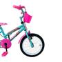 Imagem de Bicicleta Infantil Menina Aro 16 Com Rodinhas Cestinha Super Resistente