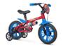 Imagem de Bicicleta Infantil Menino Spider Nathor Aro 12 com rodinhas Homem Aranha