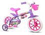 Imagem de Bicicleta Infantil Nathor Violet Aro 12 Freio Tambor Cor Violeta/branco/rosa Com Rodas De Treinamento