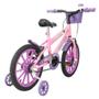 Imagem de Bicicleta Infantil Rosa  Aro 16 Mormaii Sweet Girl Freio V-Brake 1 Marcha Cestinha - Tenda House