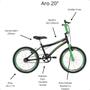 Imagem de Bicicleta Masculina Aro 20 Infantil Menino Bmx 6 A 10 Anos