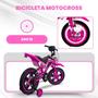 Imagem de Bicicleta Moto Cross Rosa Aro 16 Infantil UniToys