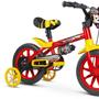 Imagem de Bicicleta Nathor Aro 12 Motor X Vermelho Amarelo Com Rodinha