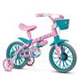 Imagem de Bicicleta Nathor Charme Aro 12 Rosa Rodinha Garrafa Capacete