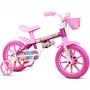 Imagem de Bicicleta Nathor Flower Aro 12 Infantil Com Capacete