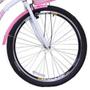 Imagem de Bicicleta Retrô Vintage Aro 26 Feminina Beach Branco com Rosa