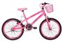 Imagem de Bicicleta Rosa Aro 20 infantil  Menina Rosa Infantil Splash Girl Apoio Lateral Cestinha Freio V-Brake Vellares Bike