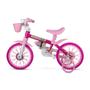 Imagem de Bicicleta  rosa infantil aro 12 flower nathor menina