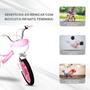 Imagem de Bicicleta Rosa Princesas Aro 16 Infantil Uni Toys Rosa Com Cesto