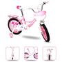 Imagem de Bicicleta Rosa Princesas Aro 16 Infantil Uni Toys Rosa Com Cesto