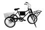 Imagem de Bicicleta Triciclo de Carga Com Marchas e Freios A Disco Cargueira