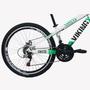 Imagem de Bicicleta Viking X TUFF25  Freeride Aro 26 Freio a Disco 21 Velocidades Cambios Shimano Branco Verde Vikingx
