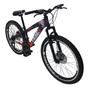 Imagem de Bicicleta Viking X TUFF25  Freeride Aro 26 Freio a Disco 21 Velocidades Cambios Shimano Roxo Laranja Vikingx