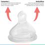 Imagem de Bico de Mamadeira de Bebê Com Válvula Anticólica de Silicone De 0 a 6 Meses Tam 1 Design Lillo