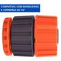 Imagem de Bico Engate Rosqueado P/ Mangueira 1/2" Polegada Com Conxeão Torneira de 3/4" + Redução P/ 1/2"  Tramontina  Kit 04 Un