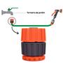 Imagem de Bico Engate Rosqueado P/ Mangueira 1/2" Polegada Com Conxeão Torneira de 3/4" + Redução P/ 1/2"  Tramontina  Kit 04 Un