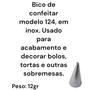 Imagem de Bico para confeitar  124 3,4x6,2 inox decoração  confeitaria