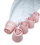 Imagem de Bicos Russos Confeiteiros rosa candy c/ 05 bicos, anel de encaixe e saco confeiteiro Decor-Útil