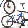 Imagem de Bike Aro 29 Mountain Bike Alumínio M17' Freio a Disco Shimano Fun Evo 2023 Aqua Roxo Sense