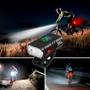 Imagem de Bike Farol 2 Leds Lanterna Sinalizador Recarregável