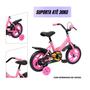 Imagem de Bike Infantil Aro 12 Rosa Rodinhas Equilíbrio Menino Menina