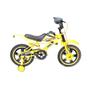 Imagem de Bike Moto Cross Amarela Freios V-Brake Com Rodinhas Bmx Uni Toys