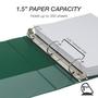 Imagem de Binder Samsill D-Ring Durável de 1,5 Polegadas - Pacote com 4 Unidades (Verde)