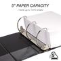Imagem de Binder Samsill Durable 5 Polegadas com 3 Anéis - Pacote com 2 Unidades - Preto