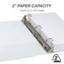 Imagem de Binder Samsill Durable D Ring de 2 polegadas, pacote com 4 unidades, branco